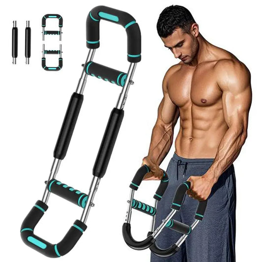 Adjustable Arm Trainer (60-120 lbs) - Portable Chest and Arm Strength Equipment with Spring Resistance for Home Workouts