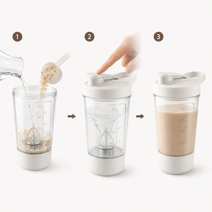 400ML 14Oz Electric Protein Powder Mixing Cup Automatic Shaker Mixer Shake Bottle Milk Coffee Blender Kettle Fro Gym 1200Mah