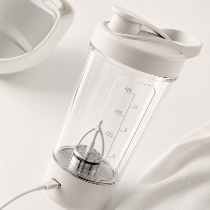 400ML 14Oz Electric Protein Powder Mixing Cup Automatic Shaker Mixer Shake Bottle Milk Coffee Blender Kettle Fro Gym 1200Mah